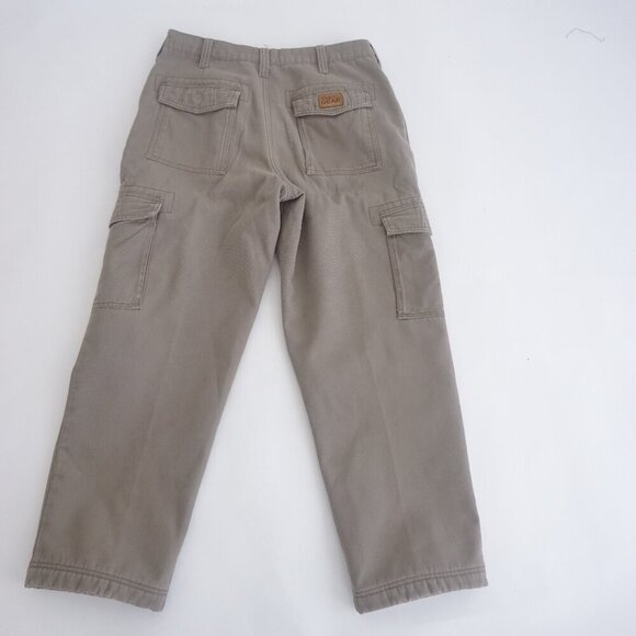 Gravel Gear Tan Fleece Lined Winter Warm Heavyweight Cotton Cargo Pants 32X30 - Picture 2 of 16